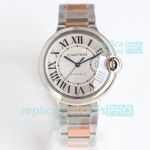 TW Factory Best Cartier Ballon Bleu 40 Copy Watch Rose Gold Two-tone Strap 